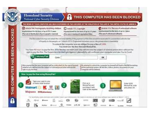 Fake anti-virus pop-up alert scams