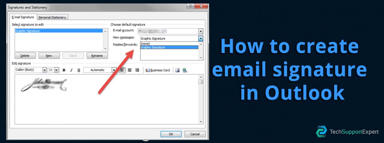 how to add signature to all outgoing emails in outlook