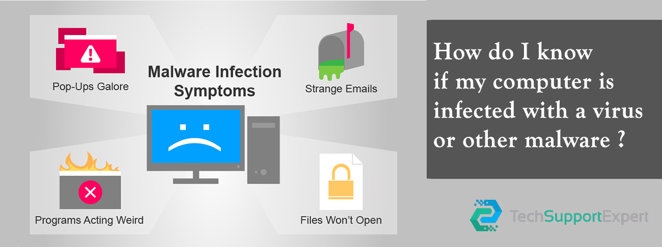 How do I know if my computer is infected with a virus or other malware ?