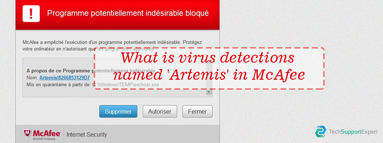 What is virus detections named ‘Artemis’ in McAfee