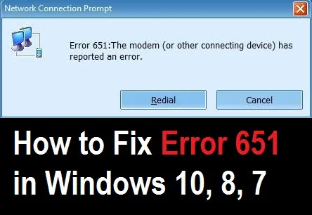 Netgear Router Error 651.